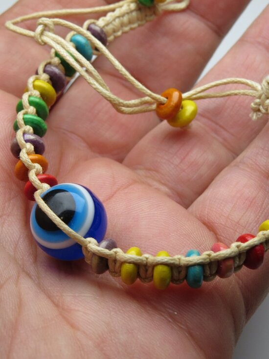 Good Luck Eye Canvas Bracelet - Picture 1 of 2